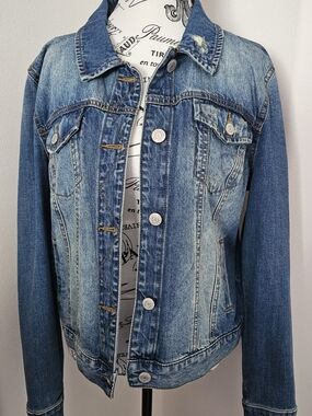 Mudd Blue Denim Jacket with White Label